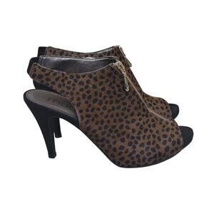 Moda Spana Y2K Animal Leopard Print Women's Peep Toe Pump Heels Shoes